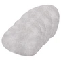 Lind DNA - Place mat Curve L, Hippo white - grey (set of 4)