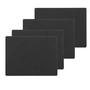 Lind DNA - Placemat Square L , 35 x 45 cm, Nupo black (set of 4)