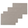 Lind DNA - Placemat Square L , 35 x 45 cm, Nupo light gray (set of 4)