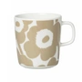 Marimekko - Oiva Unikko Mug with handle 400 ml, white / beige