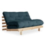 Karup Design - Roots Sofa bed, 140 x 200 cm, natural pine / petrol blue (757)