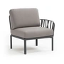 Nardi - Komodo Modular sofa side element, anthracite / gray