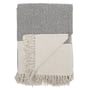 Bloomingville - blanket with fringes, 160 x 130 cm, grey