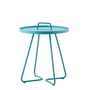 Cane-line - On-the-move Side table Outdoor, Ø 44 x H 52 cm, aqua