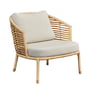 Cane-line - Sense Lounge chair Indoor, natural / white, Cane-line Natté