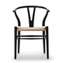 Carl Hansen - CH24 Wishbone Chair , soft black / natural wickerwork
