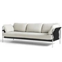 HAY - Can 2. 0 Sofa, 3-seater, chrome / Canvas natural / Linara 311