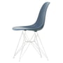 Vitra - Eames Plastic Side Chair DSR RE, white / sea blue (white felt glides)