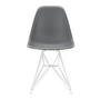 Vitra - Eames plastic side chair dsr, white / granite grey (felt glides white)
