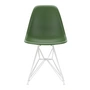 Vitra - Eames plastic side chair dsr, white / forest (felt glides white)