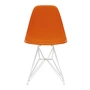 Vitra - Eames plastic side chair dsr, white / rust-orange (felt glides white)