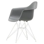 Vitra - Eames Plastic Armchair DAR RE, white / granite gray (white felt glides)