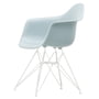 Vitra - Eames Plastic Armchair DAR RE, white / ice gray (white felt glides)