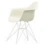 Vitra - Eames Plastic Armchair DAR RE, white / pebble (white felt glides)