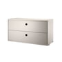 String - Cabinet module with drawers 78 x 30 cm, beige