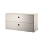 String - Cupboard module with drawers 78 x 30 cm, beige