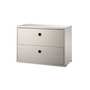 String - Cupboard module with drawers 58 x 30 cm, beige