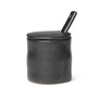Ferm Living - Flow Jam jar with spoon, black