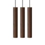 Umage - Chimes Cluster 3 LED pendant light, Ø 3 x 22 cm, dark oak