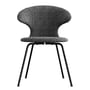 Umage - Time Flies Chair, base black, backrest tweed / imitation leather brown, seat tweed