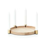 applicata - Luna MAXI candleholder, oak / brass