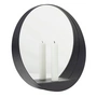 Gejst - wall glim candle mirror ø 28 cm, black