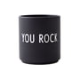 Design Letters - AJ Favourite Porcelain mug, You Rock / black