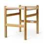 Carl Hansen - CH53 Stool, oiled oak / natural wickerwork