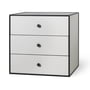 Audo - Frame 49 with 3 drawers, light gray