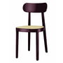Thonet - 118 Chair, wickerwork with plastic support fabric / beech dark brown-violet high gloss varnished