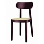 Thonet - 118 Chair, wickerwork with plastic support fabric / beech dark brown-violet high gloss varnished
