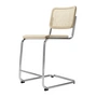 Thonet - S 32 VHT bar stool SH 64 cm, chrome / natural beech / wickerwork with plastic support fabric
