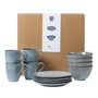 Broste Copenhagen - Nordic Sea Breakfast set, soft blue (12 pcs.)