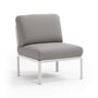 Nardi - Komodo Modular sofa middle element, white / gray