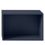 Muuto - Stacked System shelf module with back panel, large / midnight blue
