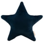 Nobodinoz - Aristote star velvet cushion, 40 x 40 cm, night blue
