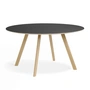 HAY - Copenhague CPH25 2. 0 Table Ø 140 cm, lacquered oak / black linoleum