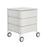 Kartell - Mobil container with castors, 3 drawers, matt white