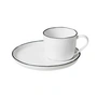 Broste copenhagen - Salt cup and saucer s, 10 cl, white / black