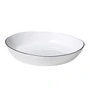 Broste Copenhagen - Salt Serving bowl, 21.8 x 24 x H 4.2 cm, white / black