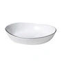 Broste Copenhagen - Salt Bowl, 18.2 x 20 x H 4 cm, white / black