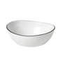 Broste copenhagen - Salt bowl, 15.5 x 17 x h 6 cm, white / black