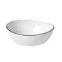 Broste Copenhagen - Salt Bowl, 15.5 x 17 x H 6 cm, white / black