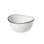Broste Copenhagen - Salt Bowl, 10 x 11 x H 5.5 cm, white / black