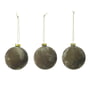 Broste Copenhagen - Alcan Christmas tree balls, grape leaf (set of 3)