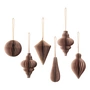 Broste Copenhagen - Christmas Mix Decorative pendant, Ø 5 x H 7 cm, indian tan (set of 6)