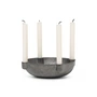 Ferm Living - Bowl candle holder, ø 14.6 x h 3.7 cm, black brass
