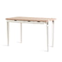 TipToe - MONOCHROME desk with drawers, oak / cloud white