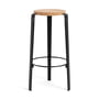 TipToe - BIG LOU bar stool, oak / graphite black