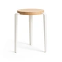 TipToe - LOU Stool, natural oak / cloud white